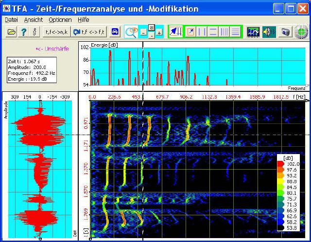 TFA-Programmfenster (konfigurierbar):